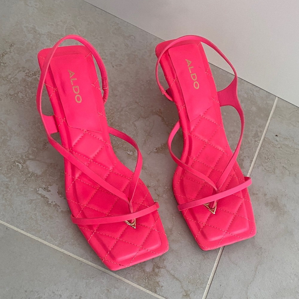 Aldo Women's Vibrant Pink Strappy Sandals